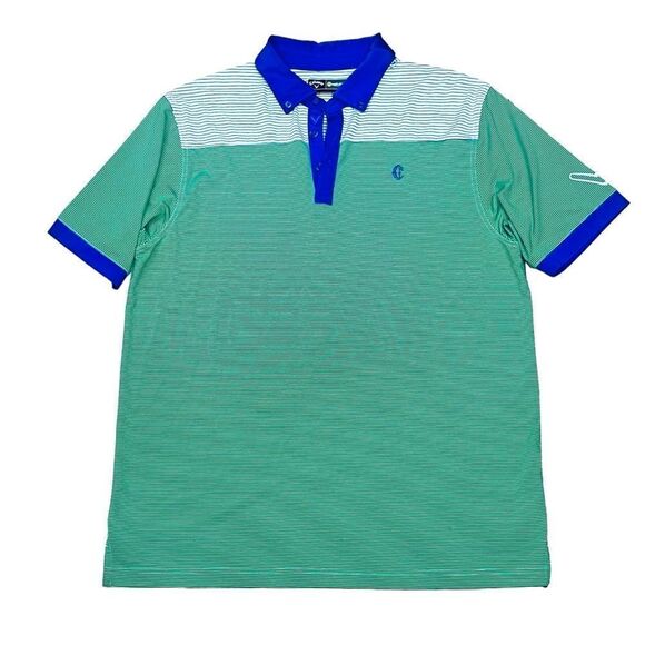 Callaway Golf Polo Shirt Opti Dri Moisture Multicolor Striped Sz L - Picture 1 of 11